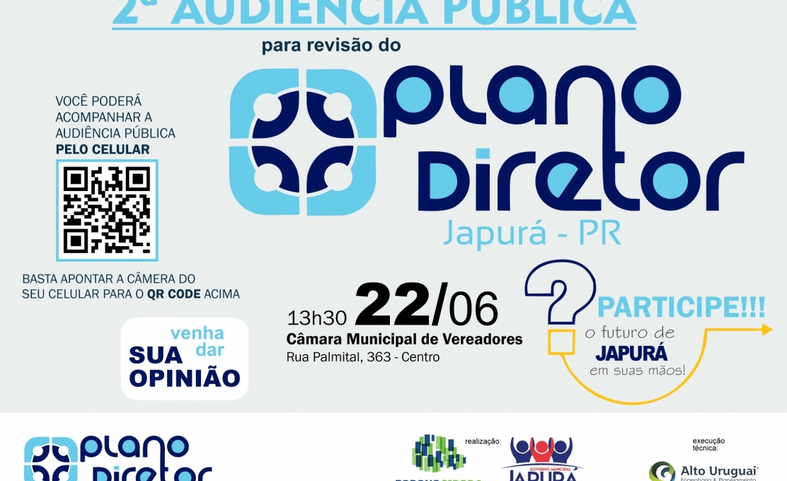 2ª Audiência Pública para Revisão do Plano Diretor de Japurá