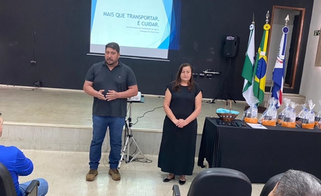 Reunião e formação com os motoristas do transporte escolar
