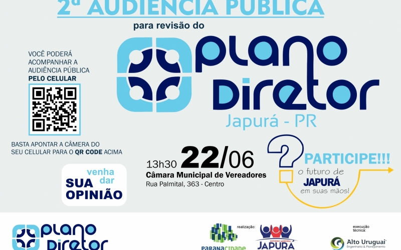 2ª Audiência Pública para Revisão do Plano Diretor de Japurá