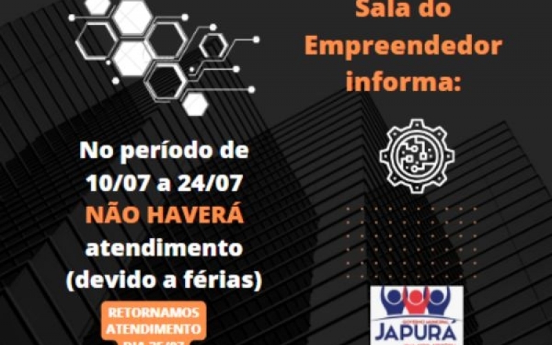 Aviso da Sala do Empreendedor