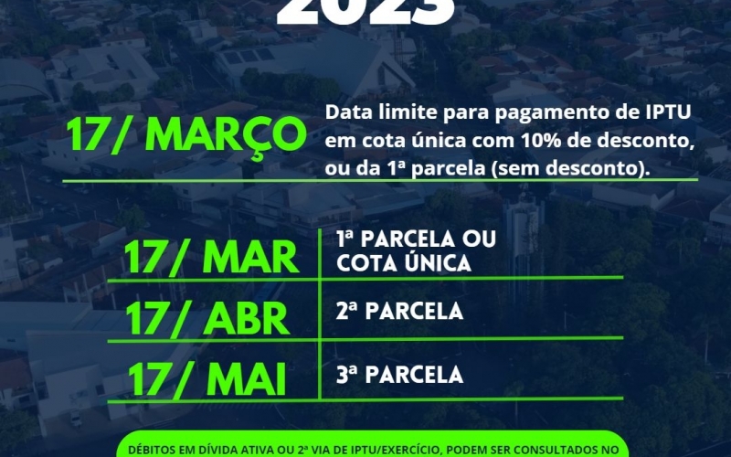 Informações sobre IPTU 2023